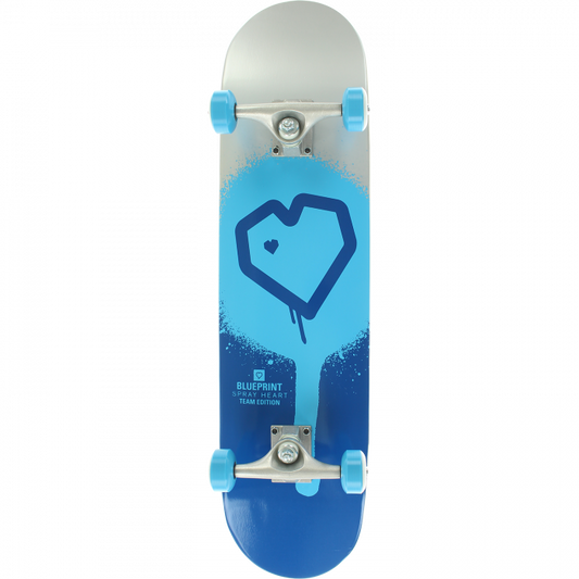 BLUEPRINT SPRAY HEART COMPLETE-7.75 SILVER/BLUE